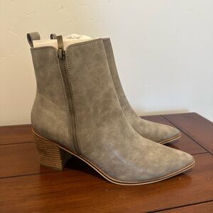 Grey ankle booties
